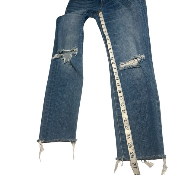 Madewell High Rise Skinny Crop Distressed Jeans Sz 26 - Picture 10 of 13